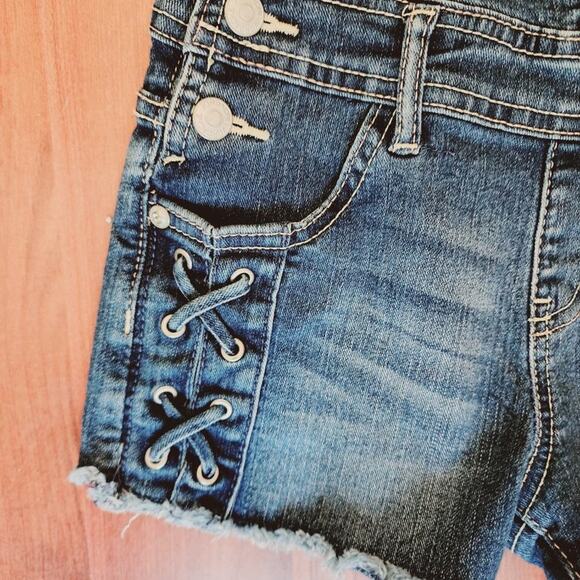 JORDACHE CUT OFF GIRLS OVERALLS SIZE 6/6X - Picture 5 of 8